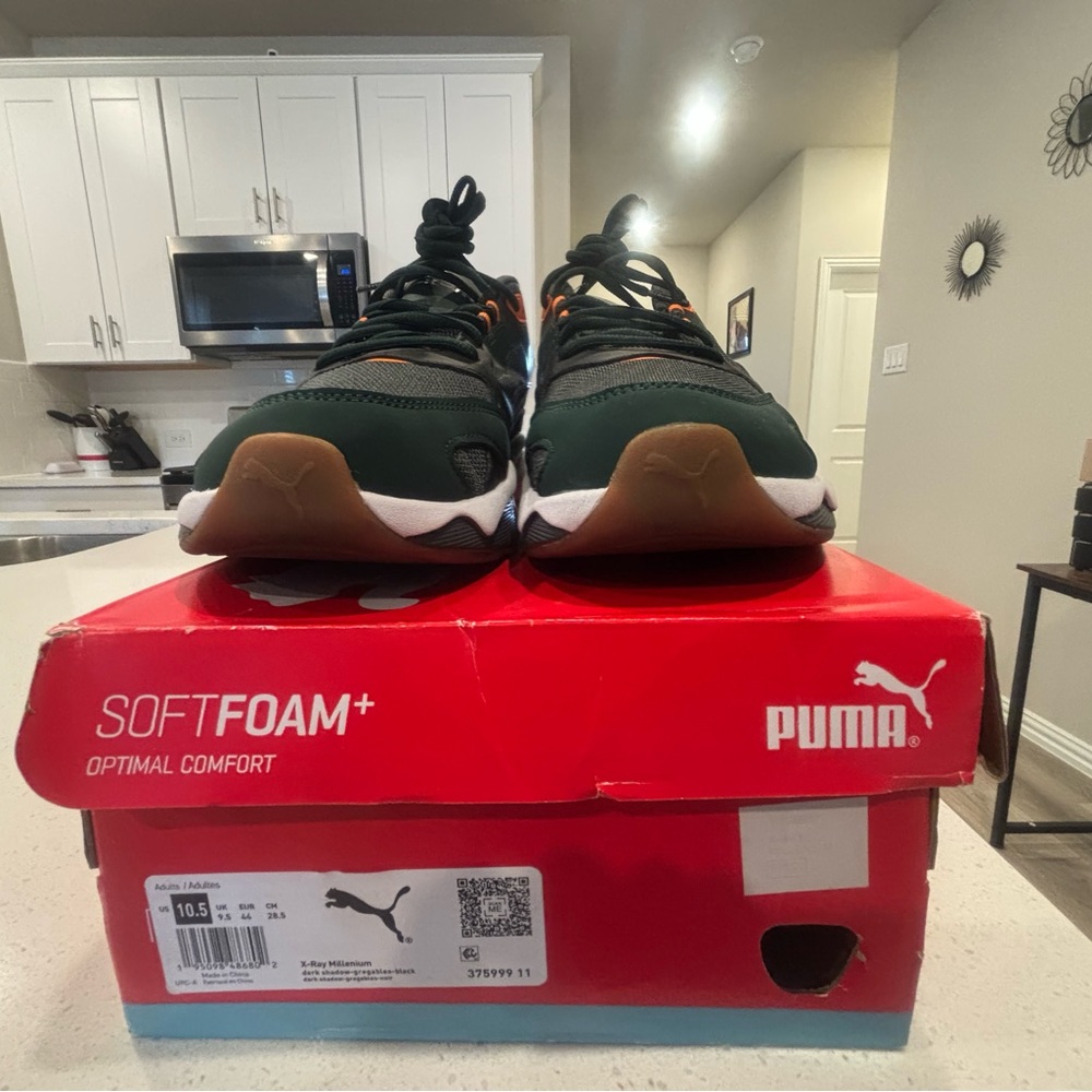 Puma Green, Black and Orange Athletic Shoes - Picture 6 of 10
